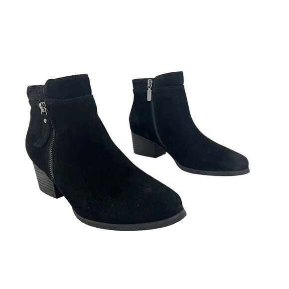 Blondo Womens Size 8.5 Black Waterproof Suede Ankle Boots - Picture 1 of 8